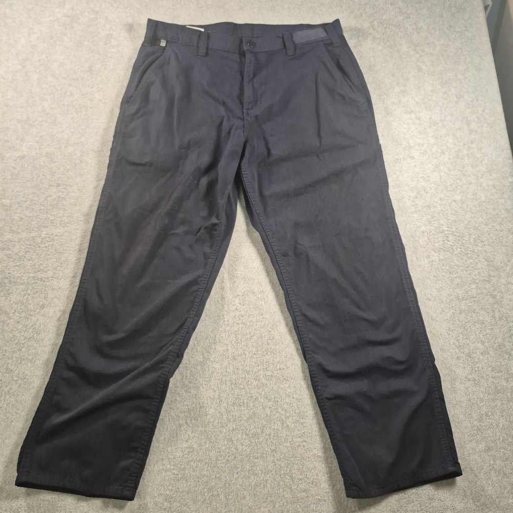 Carhartt Mens FR Pants 36x28 Blue Flame Resistant Cargo Loose Fit CAT 2 Workwear